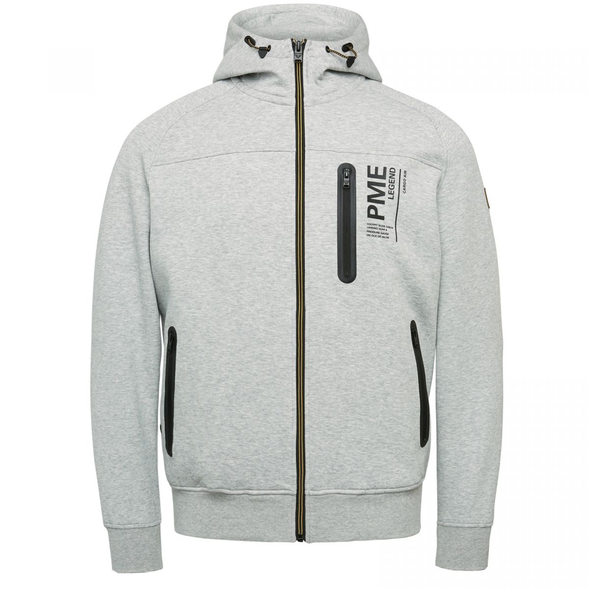 peper Twinkelen Reinig de vloer PME Legend Sweat jacket with hood - gray (Grey) - L