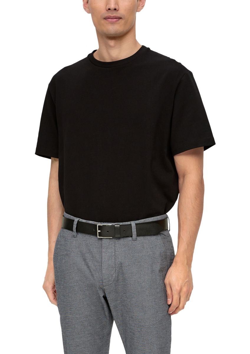 s.Oliver Red Label Gürtel aus echtem Leder - schwarz (9999)