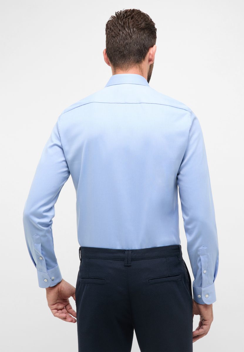 Eterna Slim Fit: long sleeve shirt  - blue (14)