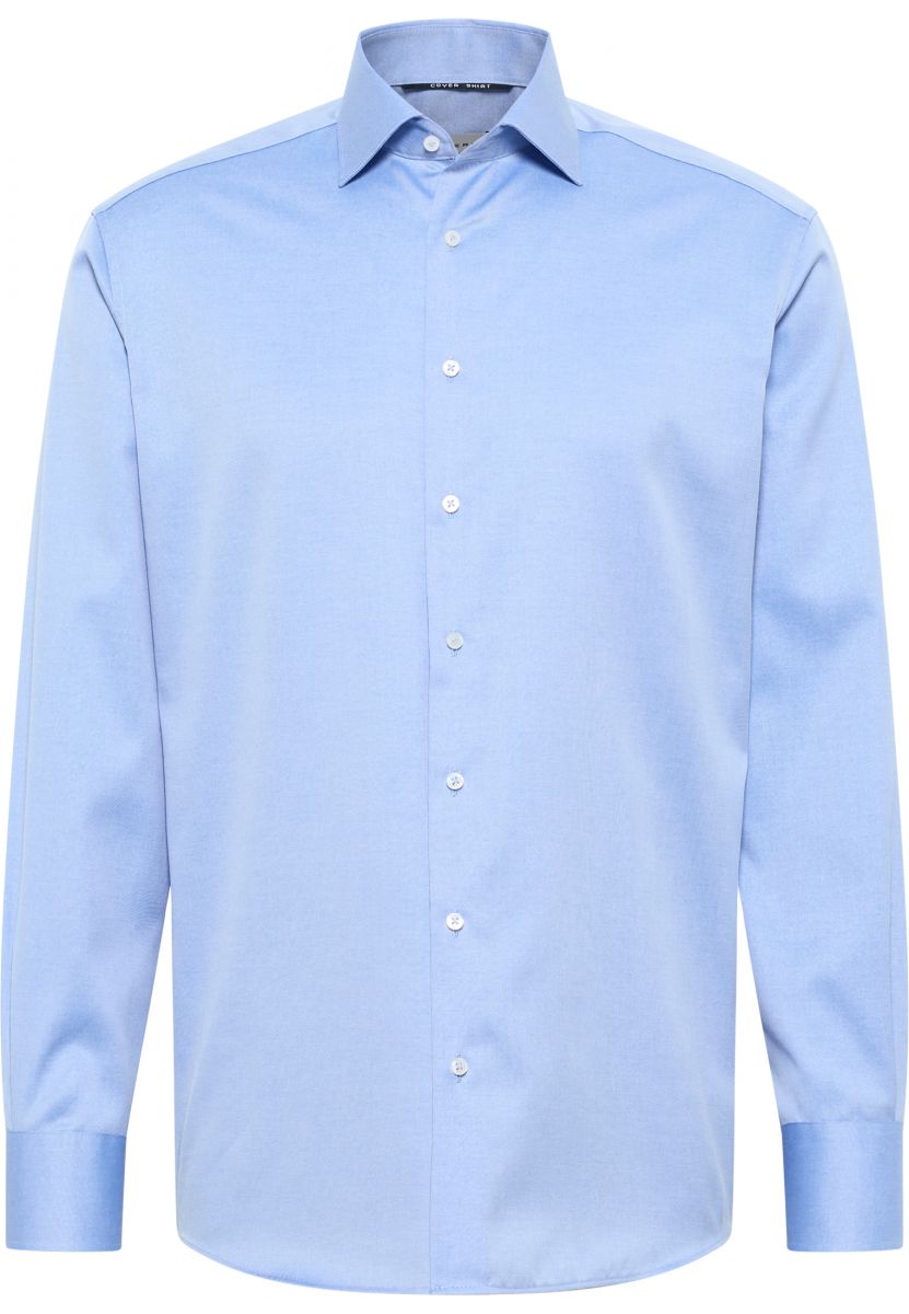 Eterna Modern Fit: long sleeve shirt - blue (14)