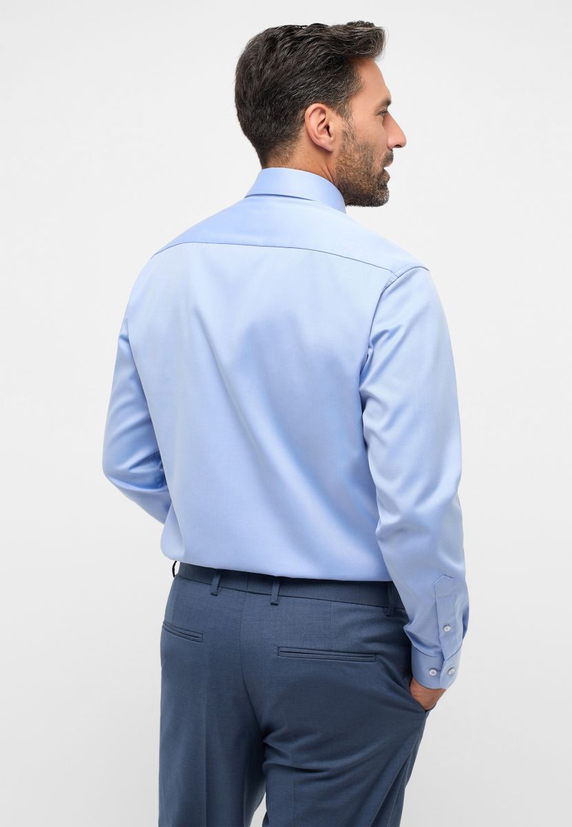 Eterna Modern Fit: long sleeve shirt - blue (14)