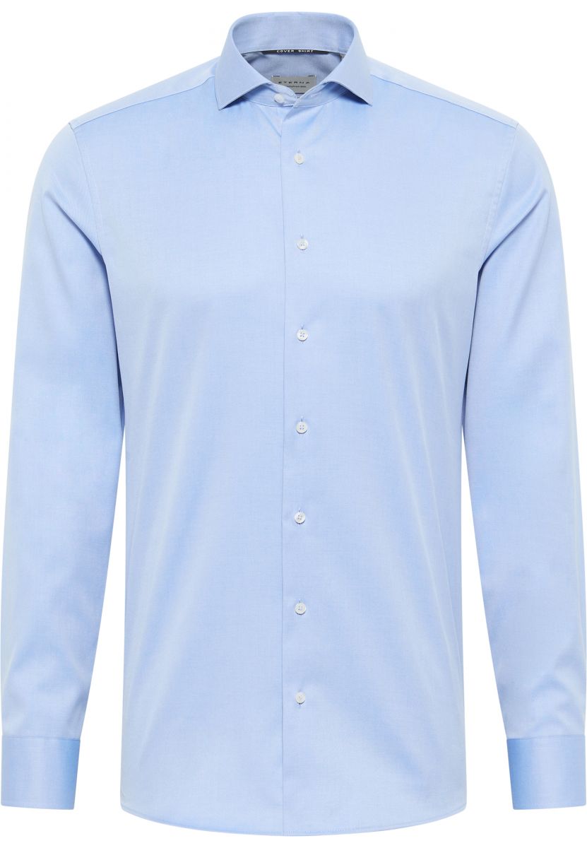 Eterna Slim Fit: long sleeve shirt - blue (14) - 42