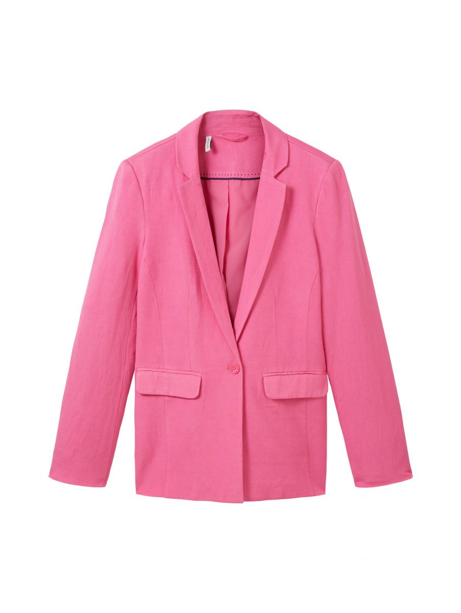 Tom Tailor Linen blend blazer - pink (31647) - 34