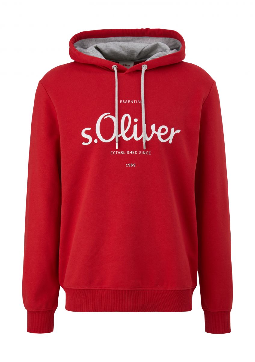 s.Oliver Red Label Hoodie with front print - red (31D1) - M