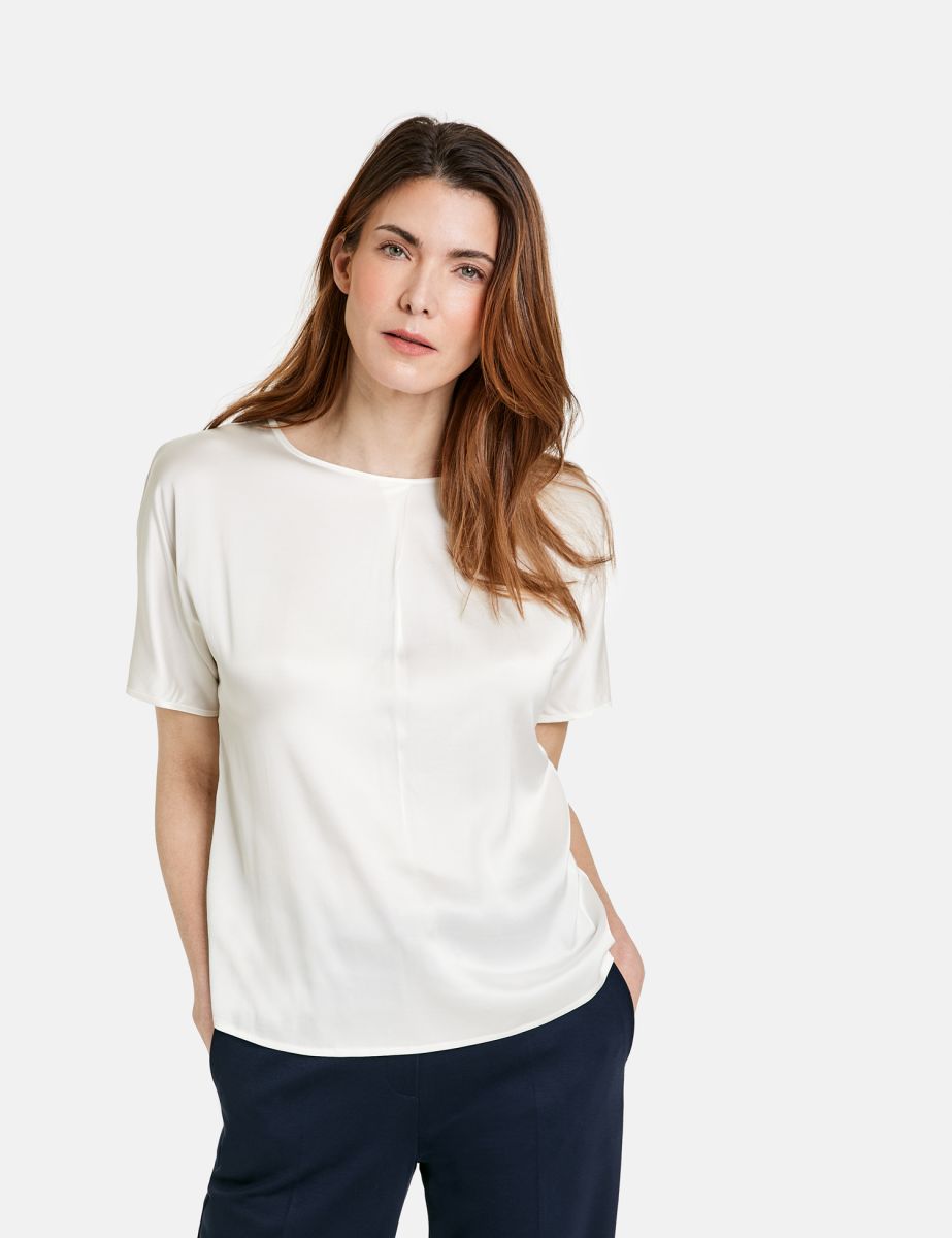 Gerry Weber Collection T-shirt with a pleat at the front - blue (80890 ...