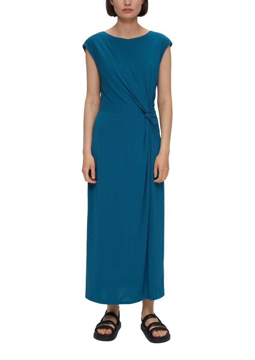 s.Oliver Black Label - 42 schimmerndem (6768) - Kleid blau Viskosestretch aus