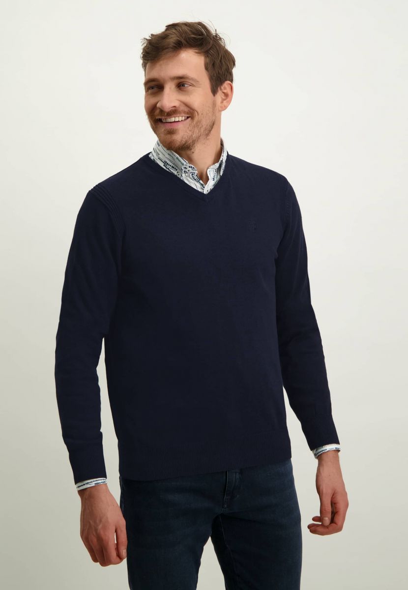 Blue sweater shop v neck