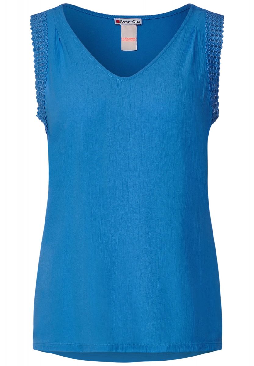 Blue shop sleeveless top