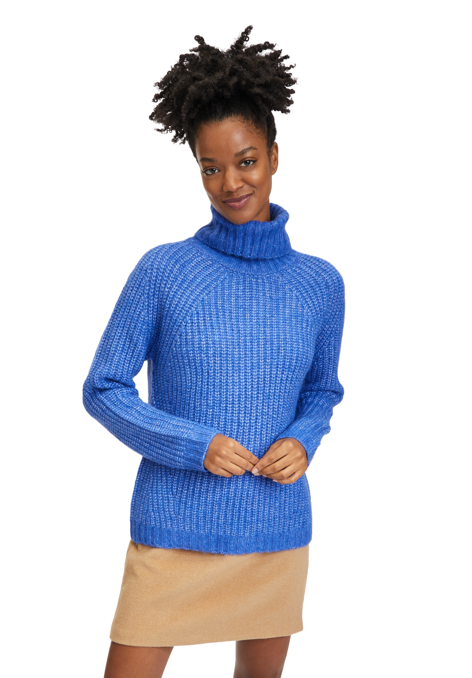 Blue funnel outlet neck jumper