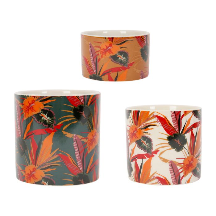 SEMA Design Set de bols avec plateau (Ø20.5cm) - beige/vert (Multi)