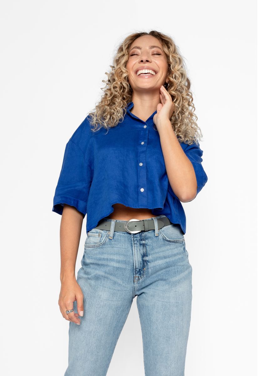 Vanzetti Leather belt - gray (0770)