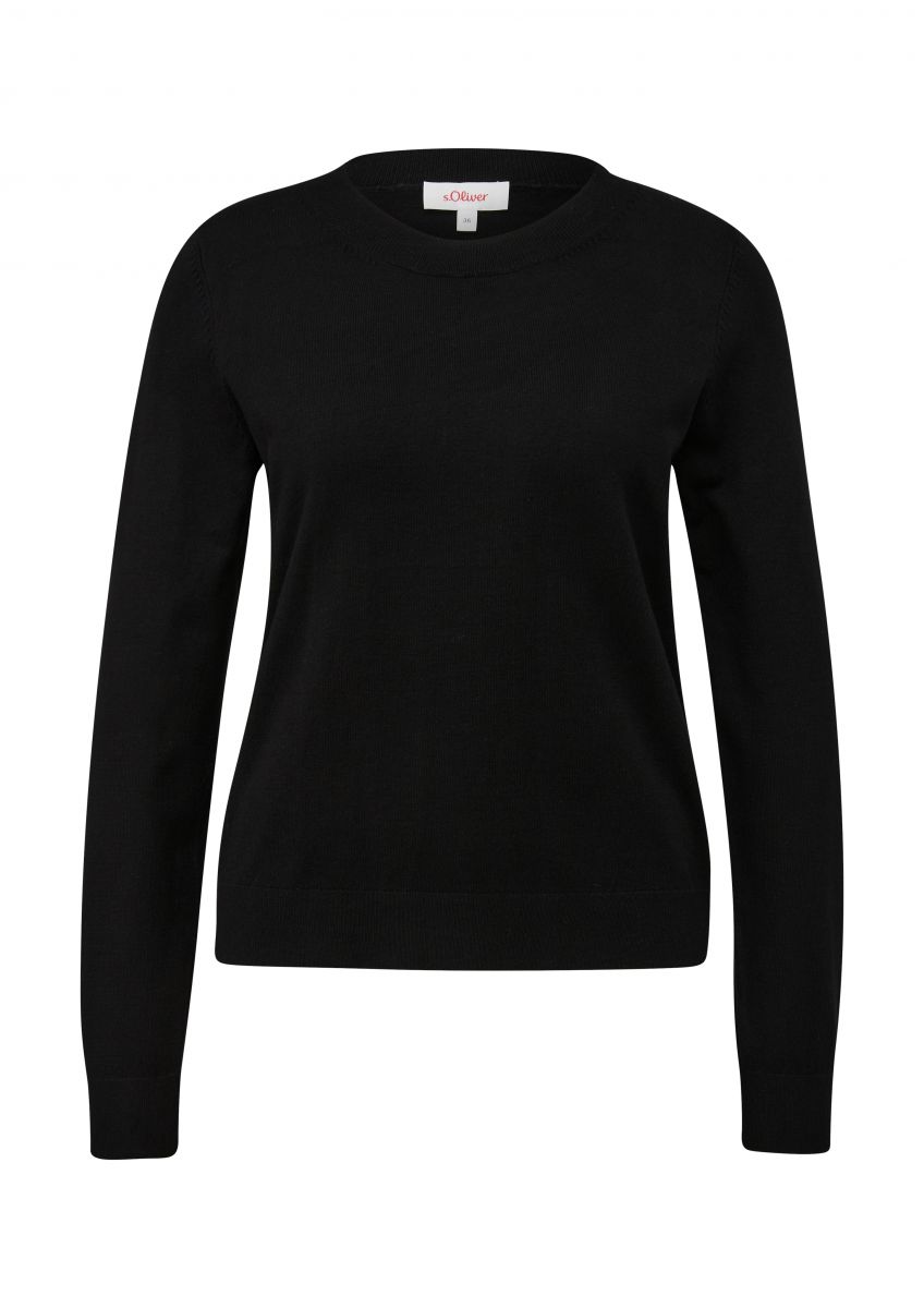 Black scoop neck discount sweater