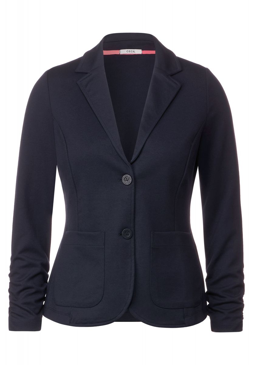 Cecil Sweat blazer with gathering blue 14077 XS