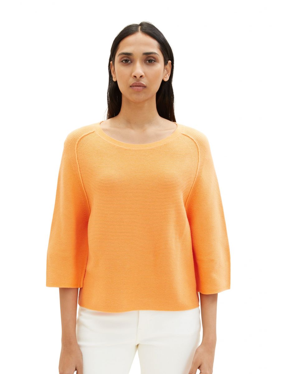 - Pullover Tom mit (29751) - orange Raglan-Ärmeln XL Tailor