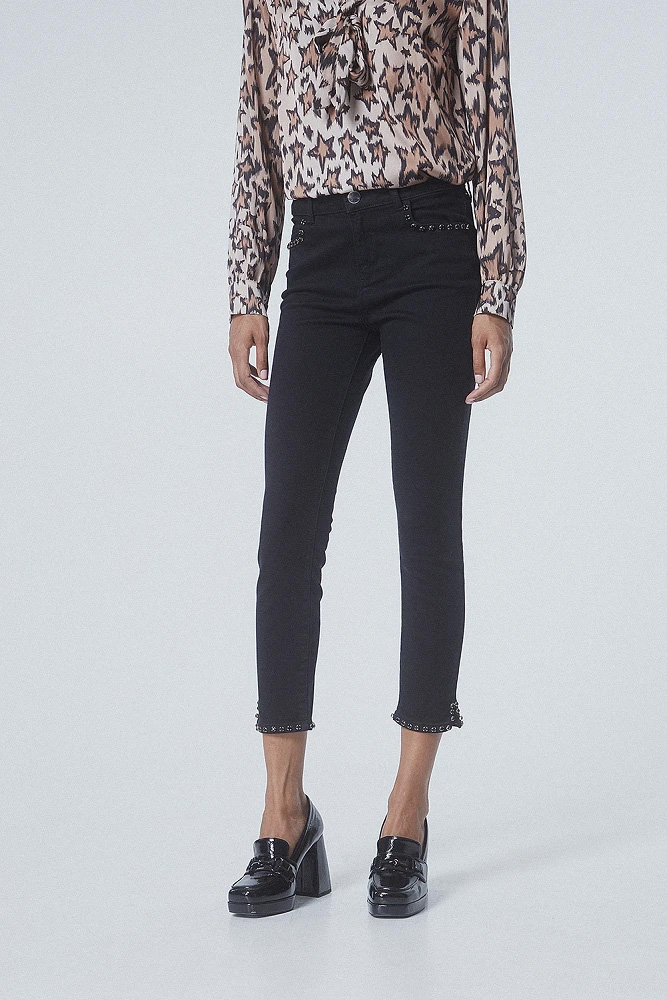 Mid-rise skinny trousers