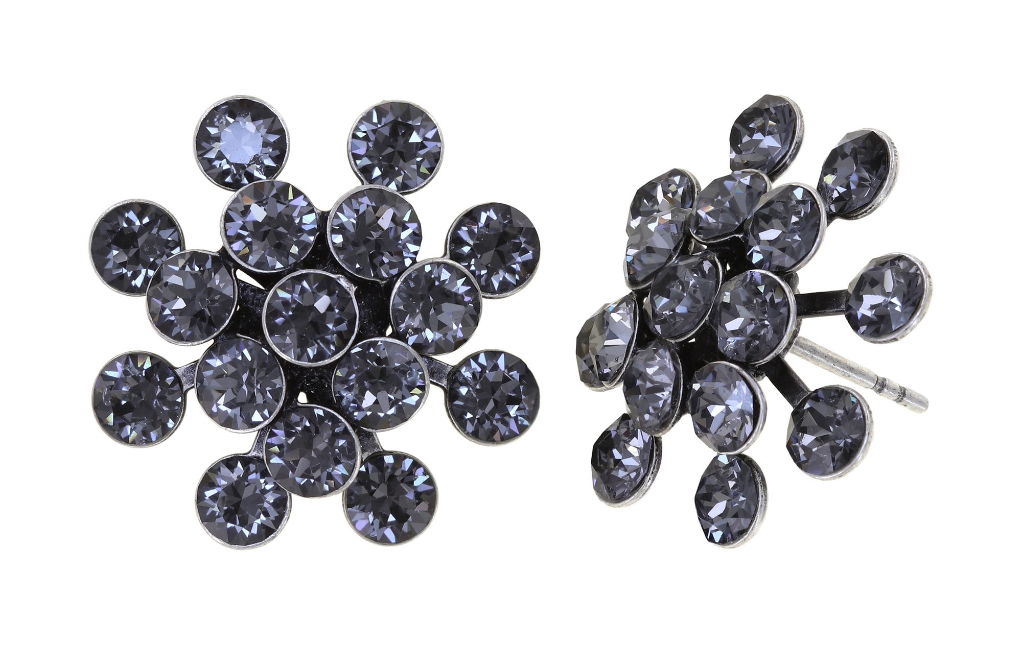 Konplott Stud earrings - Magic Fireball - gray (0040)