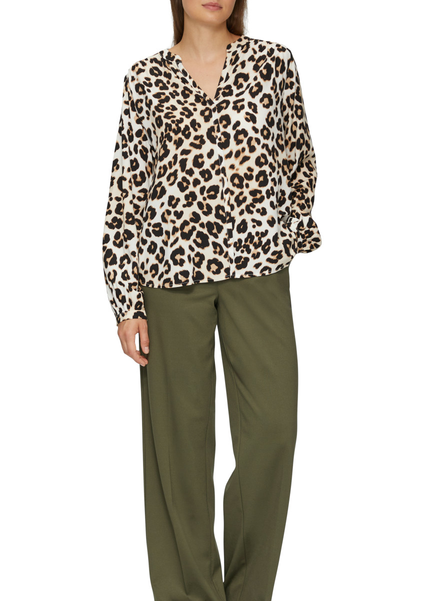 Red Label Blouse en viscose à motifs à manches larges