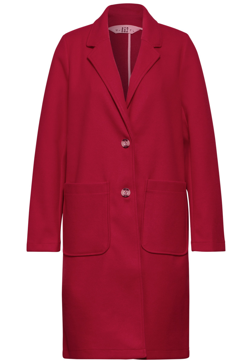 Jacke Edc Mantel Rot Street One Mantel Mit Revers Rot (11359) 36