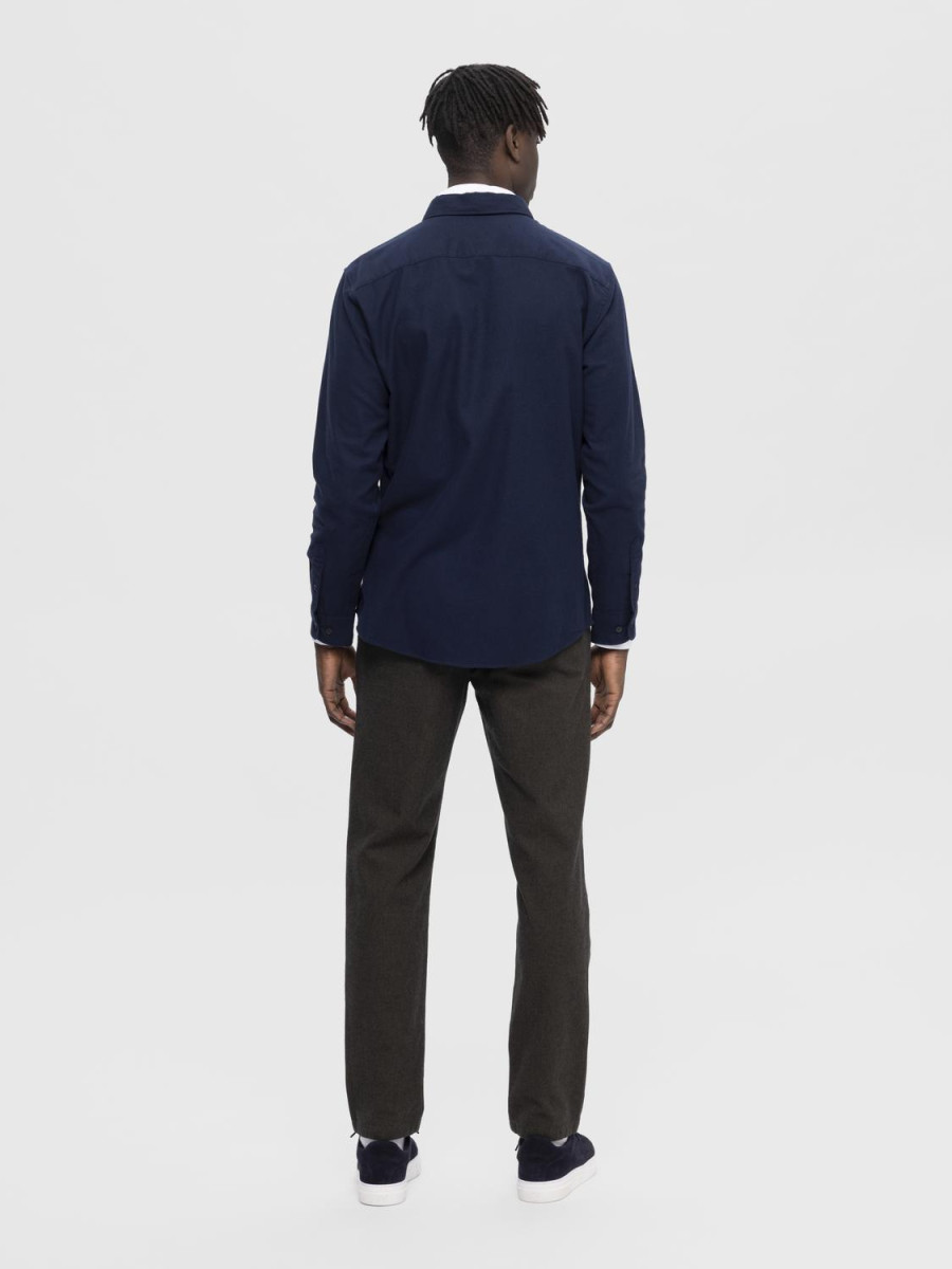 Selected Hemd - Slhslimowen - blau (187760002)