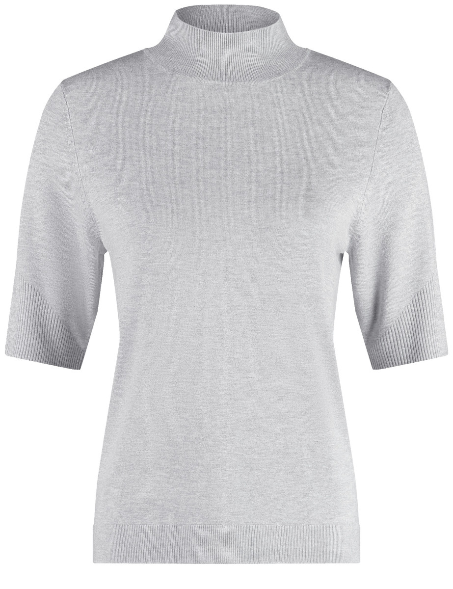 Gerry Weber Edition Short sleeve jumper with a turtleneck gray 204720 38