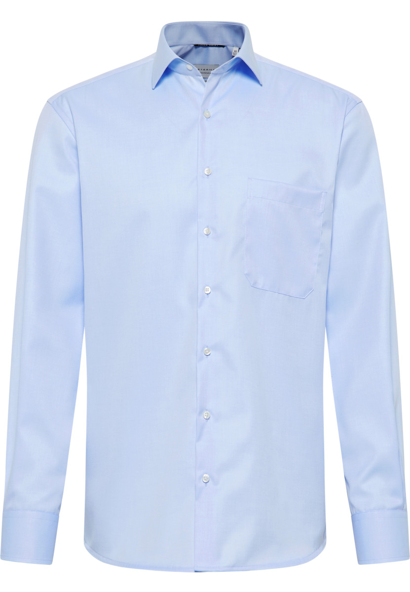Eterna Comfort Fit: Langarmhemd - blau (10)