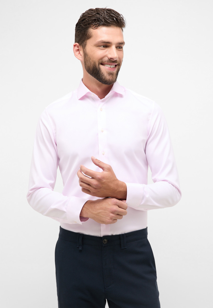 Eterna Slim Fit: long sleeve shirt  - pink (50)