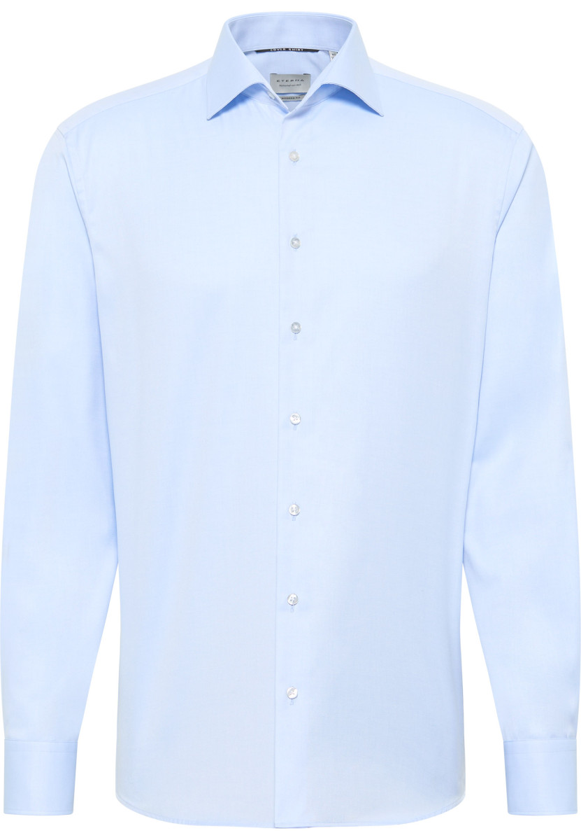 Eterna Modern Fit: long sleeve shirt - blue (10)