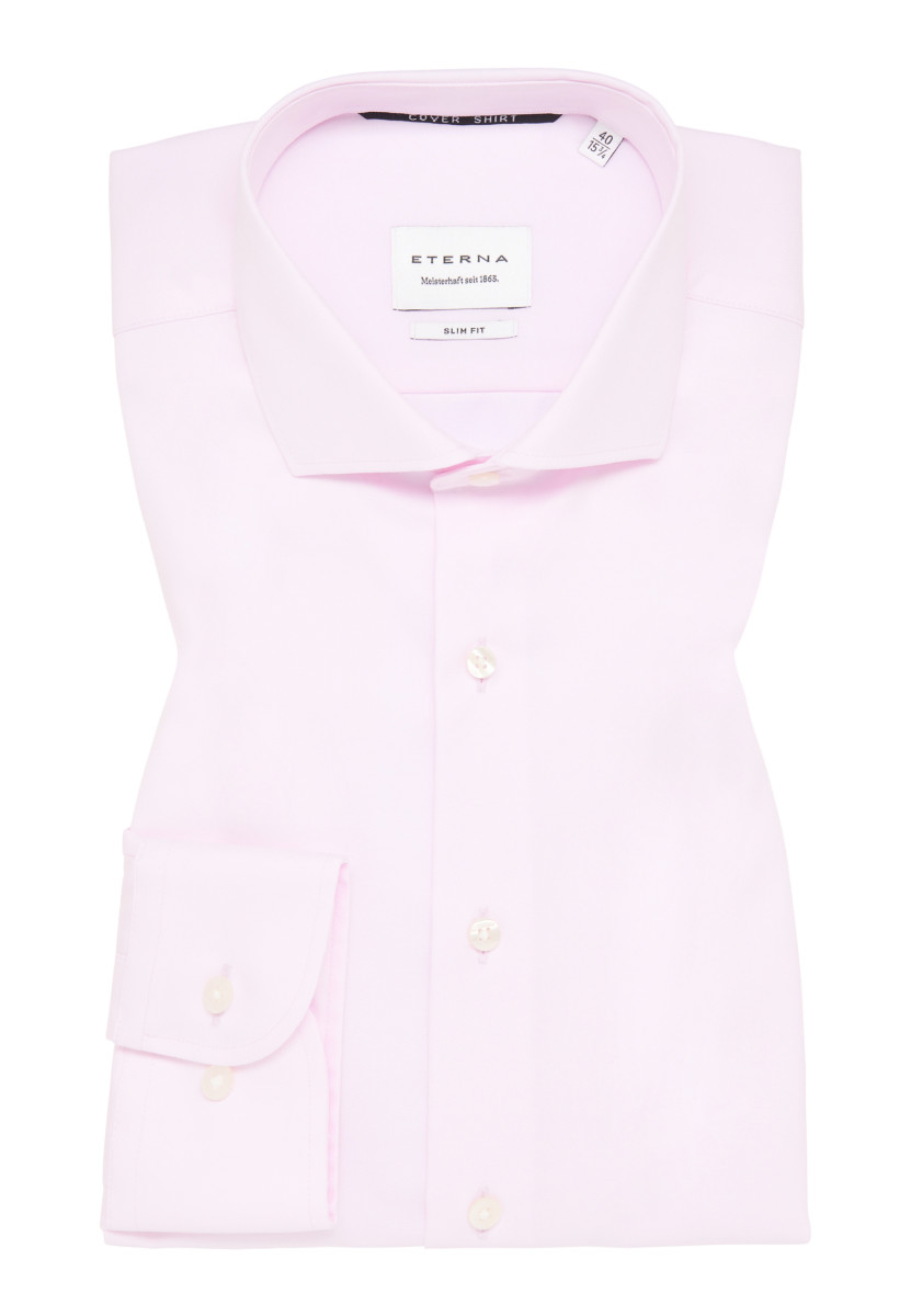 Eterna Slim Fit: long sleeve shirt  - pink (50)