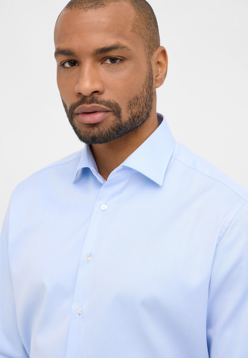 Eterna Modern Fit: long sleeve shirt - blue (10)