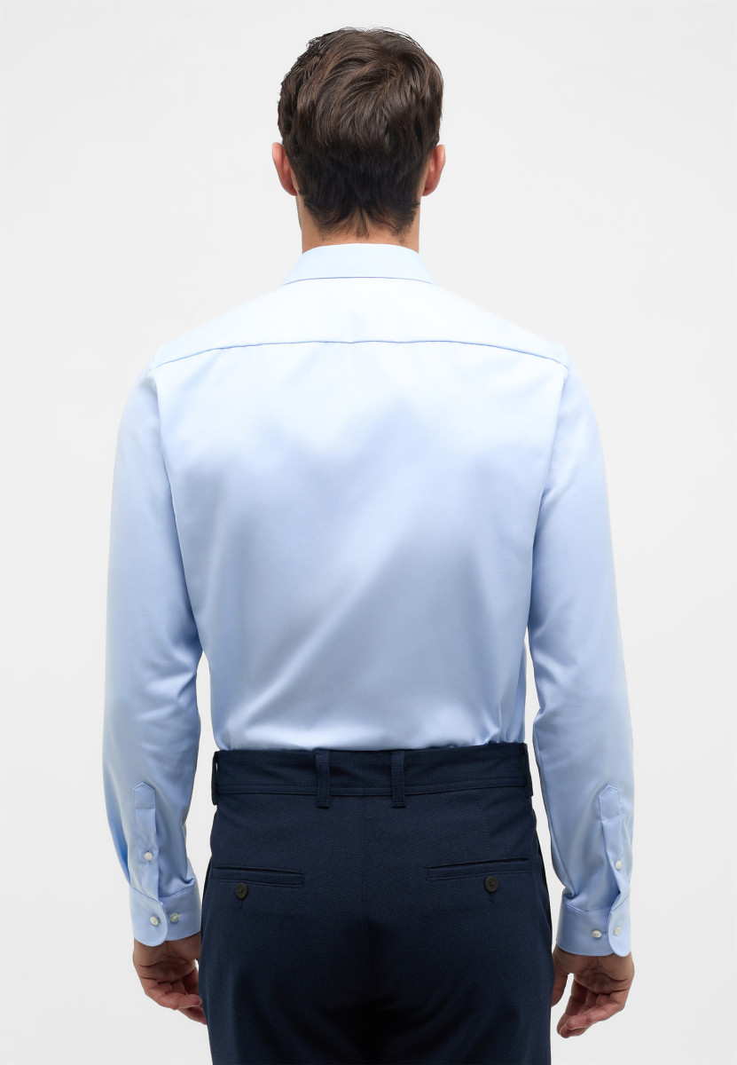 Eterna Slim Fit: long sleeve shirt  - blue (10)