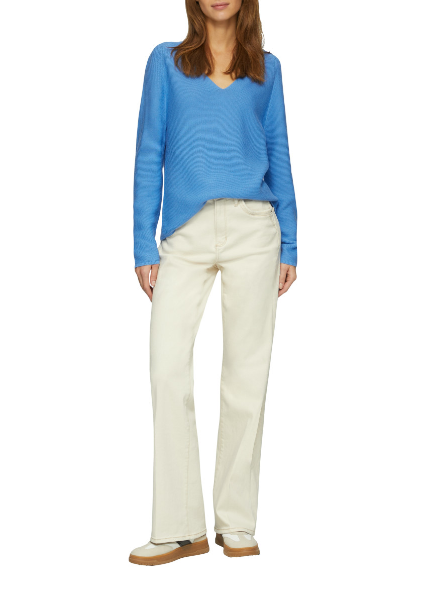 s.Oliver Red Label Strickpullover aus Baumwollmix - blau (5513)