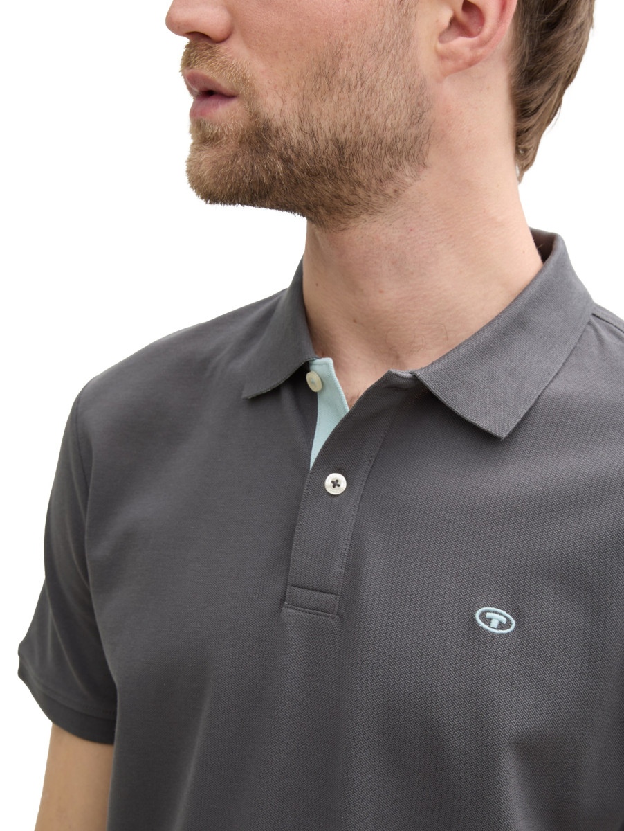 Tom Tailor Basic Poloshirt - grau (10307)