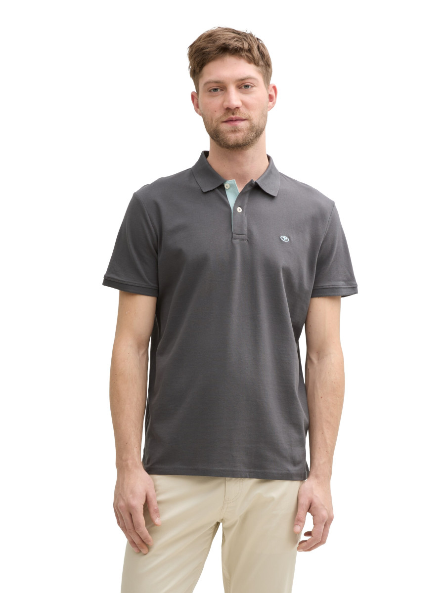 Tom Tailor Basic Poloshirt - grau (10307)