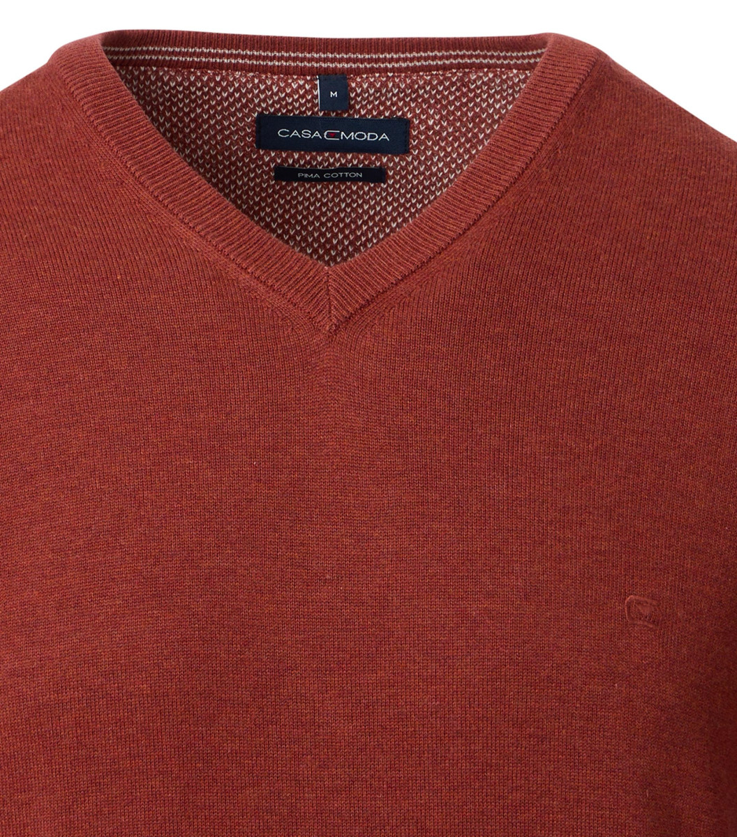Casamoda V-neck jumper - orange (490)
