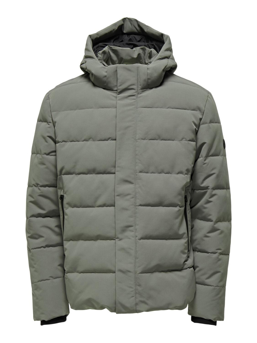 Only Sons Quilted jacket with hood gray (262142) XXL