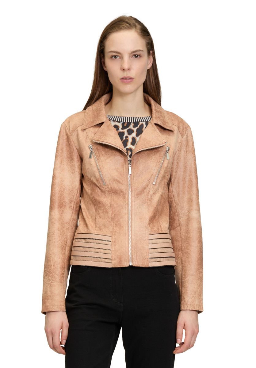 Betty barclay leather jacket hotsell