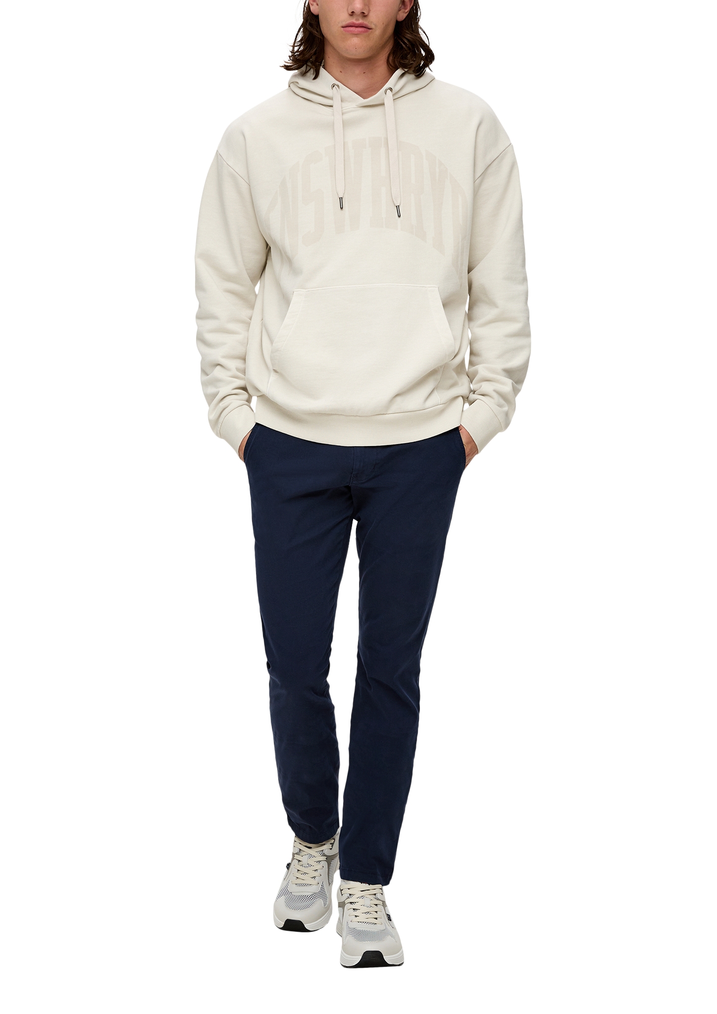 Q/S designed by Twillhose mit schmalem Bein - blau (5884)