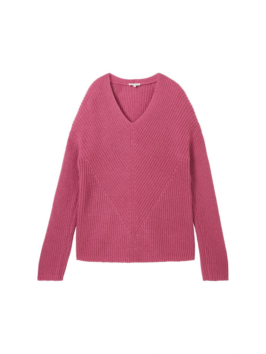 Knitted Pullover Tom Tailor Cashmere Pullover Tom Tailor V-neck