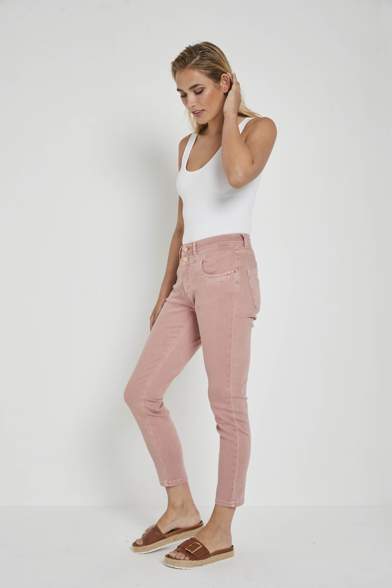 Pink skinny jeans discount