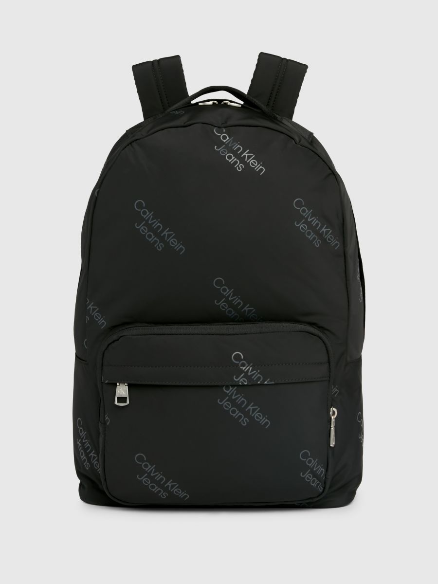 Calvin Klein Backpack with logo print black 01R OS