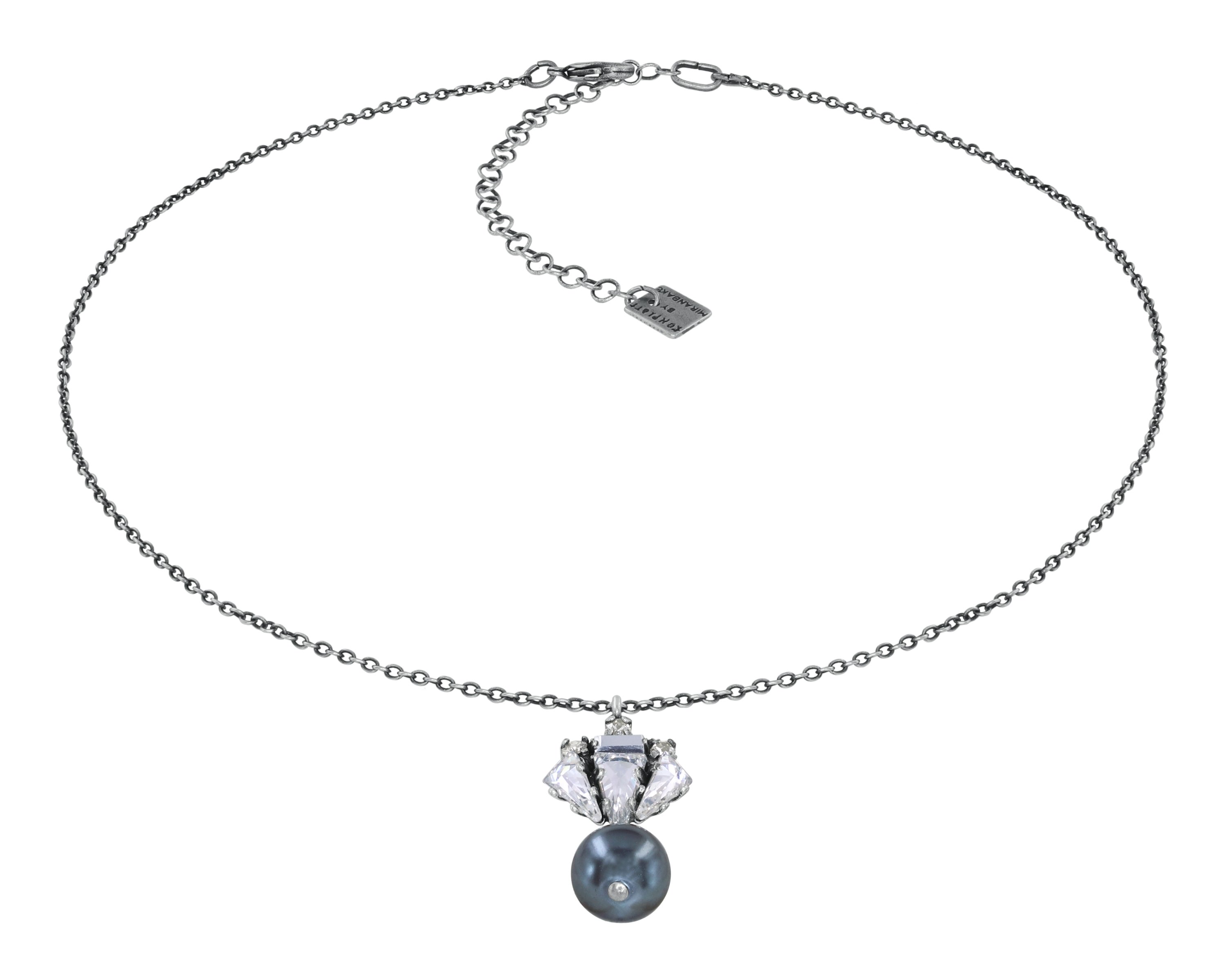 Konplott Halskette - Spikes and Pearls - blau/silver (0040)
