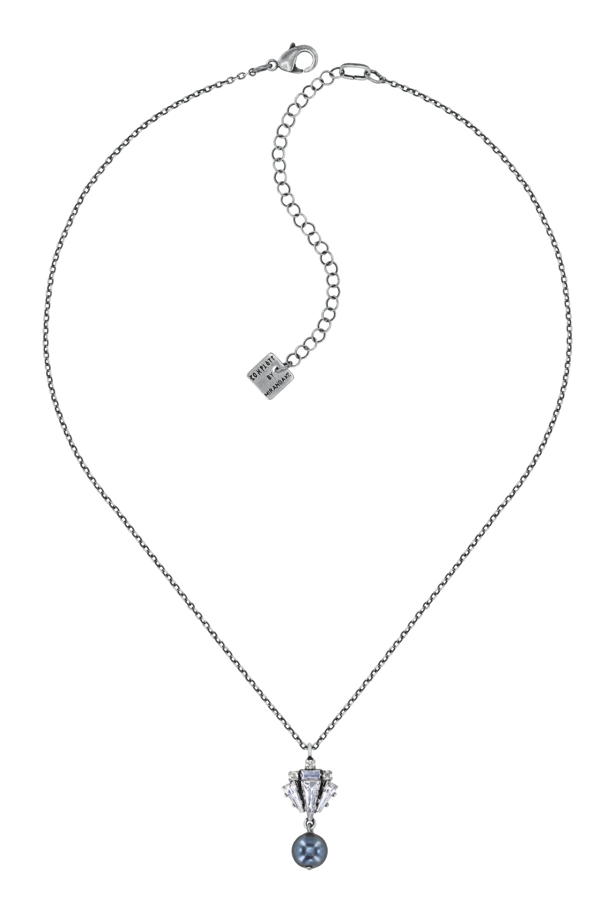 Konplott Halskette - Spikes and Pearls - blau/silver (0040)