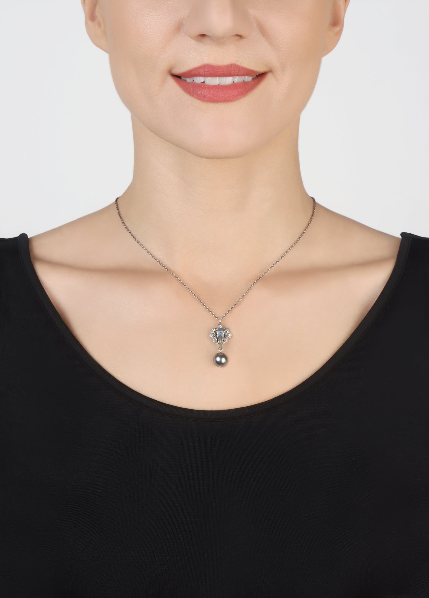 Konplott Halskette - Spikes and Pearls - blau/silver (0040)