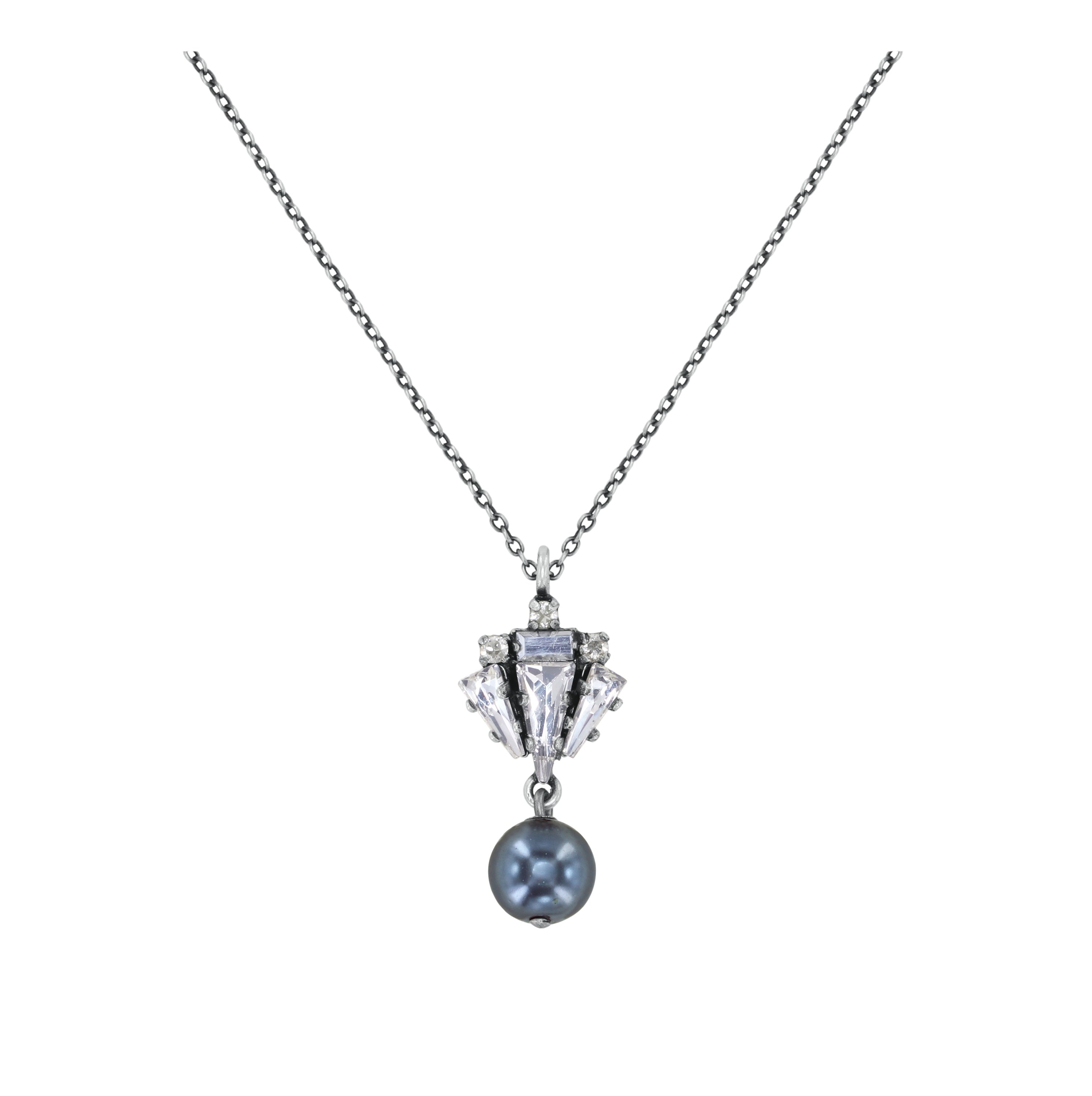 Konplott Halskette - Spikes and Pearls - blau/silver (0040)