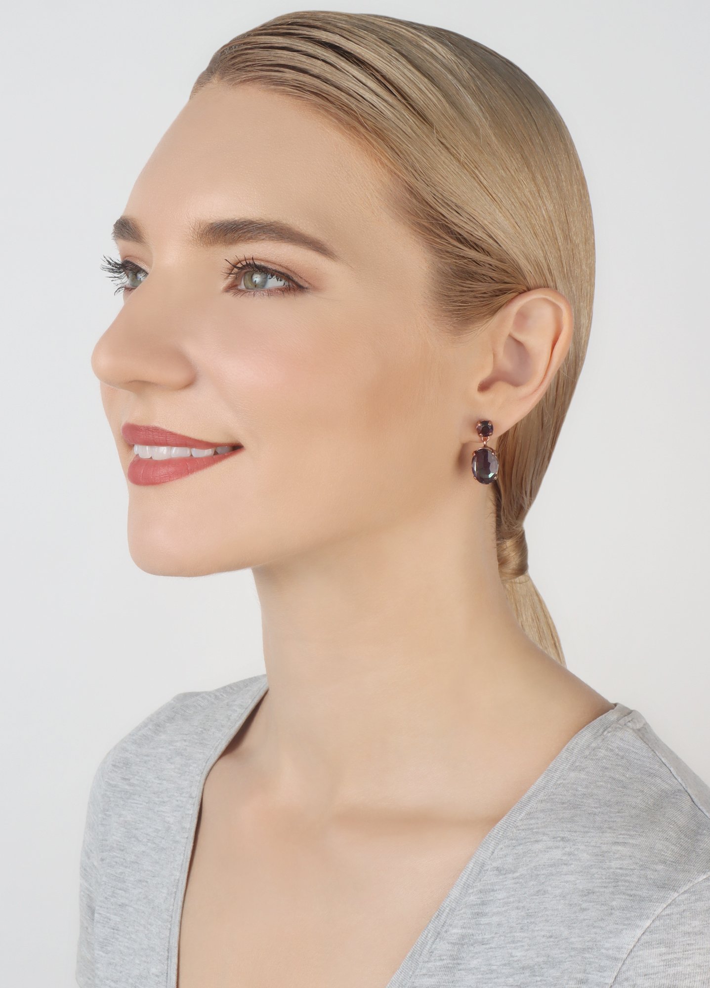 Konplott Ohrstecker - Afternoon Tea de Luxe - blau/lila (0040)