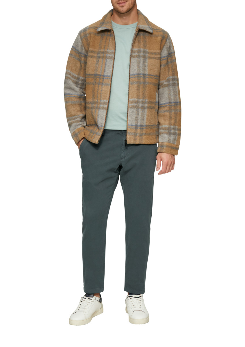 s.Oliver Red Label Regular Fit: Strukturierte Chino aus Baumwollstretch - grau (9581)