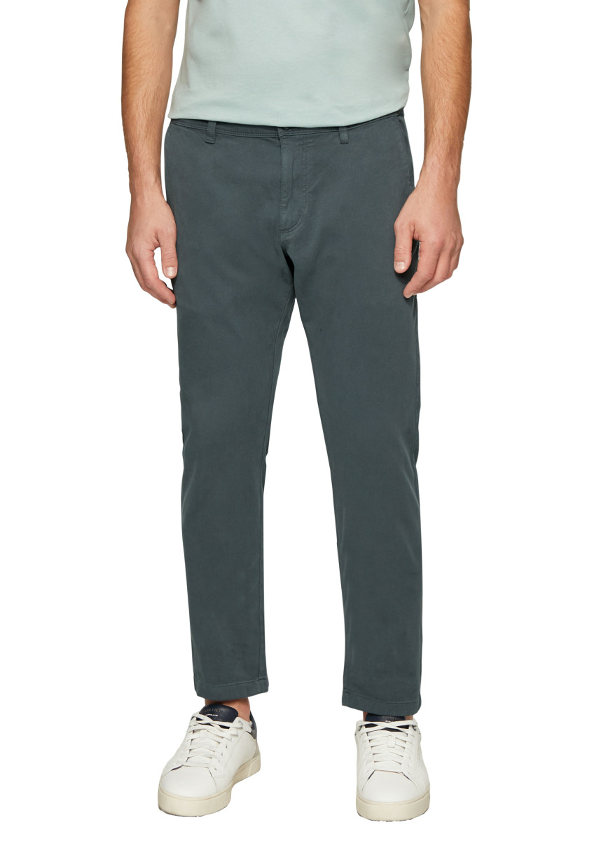 s.Oliver Red Label Regular Fit: Strukturierte Chino aus Baumwollstretch - grau (9581)