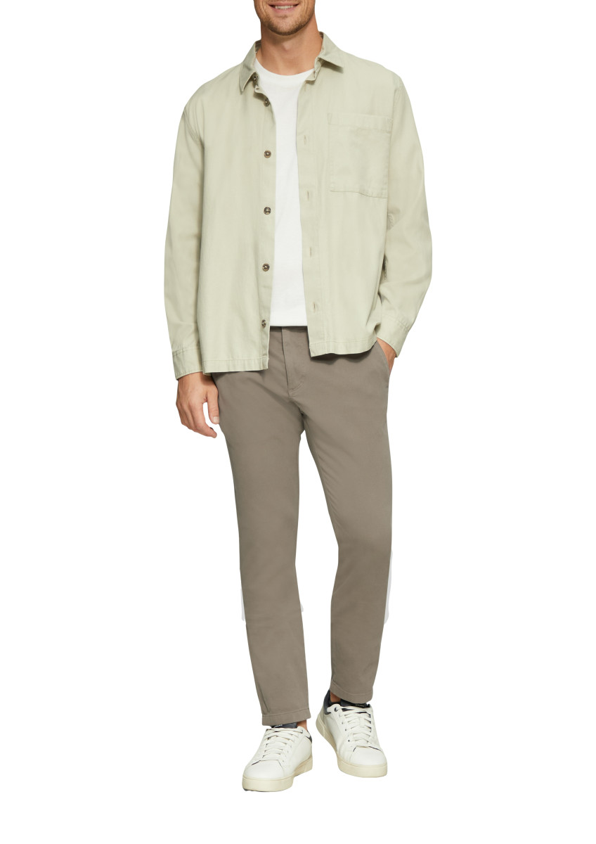 s.Oliver Red Label Regular Fit: Strukturierte Chino aus Baumwollstretch - grün (7906)