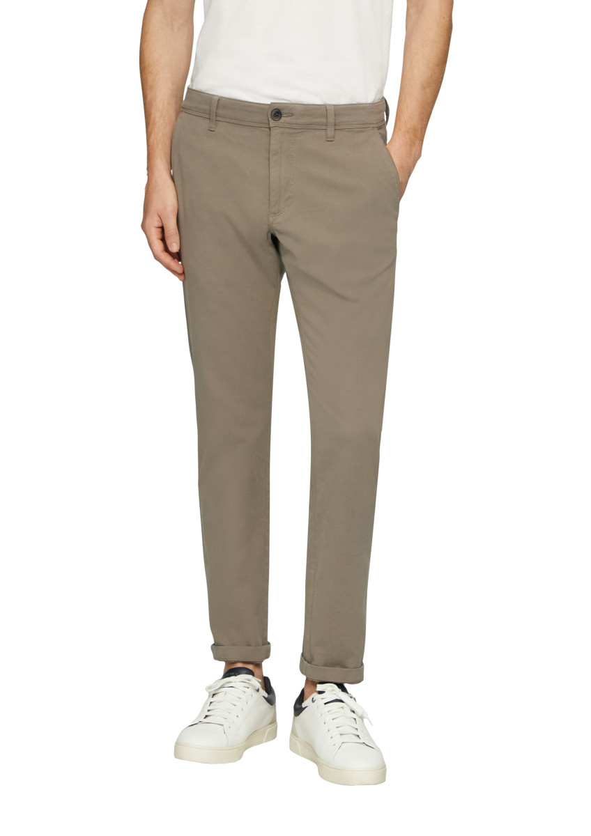 s.Oliver Red Label Regular Fit: Strukturierte Chino aus Baumwollstretch - grün (7906)