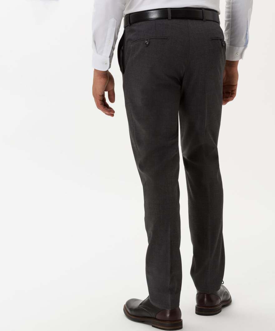 Brax Flat-panel trousers in light wool mix - gray (05)